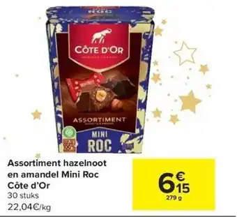 Assortimetn hazelnoot en amandel mini roc côte d'or
