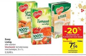 Carrefour Soep liebig aanbieding