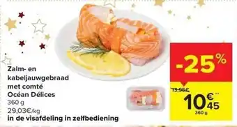 Zalm en kabeljauwgebraad met comté océan délices