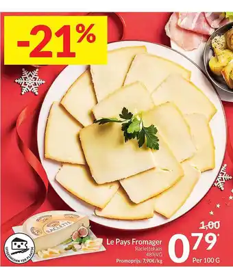Intermarché Le pays fromager raclettekaas aanbieding