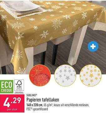 ALDI Sublimo papieren tafellaken aanbieding