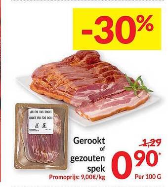 Intermarché Gerookt of gezouten spek aanbieding