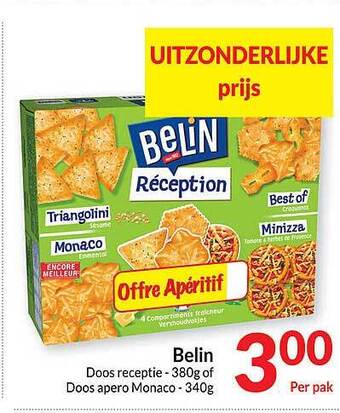 Intermarché Belin doos receptie, doos apero monaco aanbieding