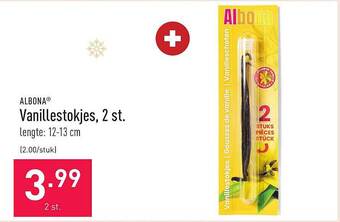 ALDI Albona vanillestokjes aanbieding