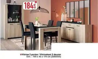 Vitrine 2 portes - vitrinekast 2 deuren