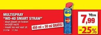 Hubo Multispray wd-40 smart straw aanbieding