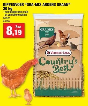 Hubo Kippenvoer gra-mix ardens graan 20kg aanbieding