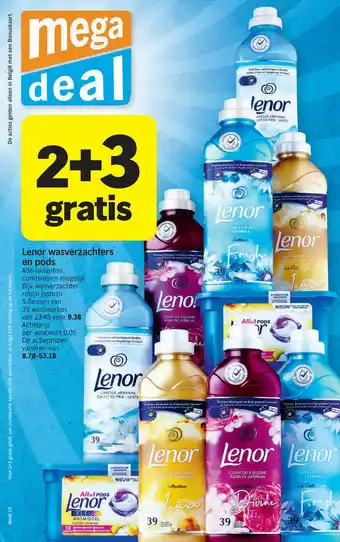 Albert Heijn Lenor wasverzachter en pods 2+3 aanbieding