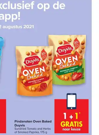 Carrefour Pindanoten Oven Baked Duyvis 175 g aanbieding