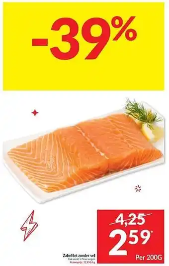 Intermarché Zalmfilet zonder vel 200g aanbieding