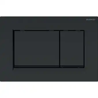 Sawiday Geberit sigma30 bedieningplaat, 2-toets spoeling frontbediening voor toilet 24.6x16.4cm mat zwart aanbieding