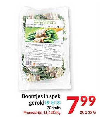 Intermarché Boontjes in spek gerold aanbieding