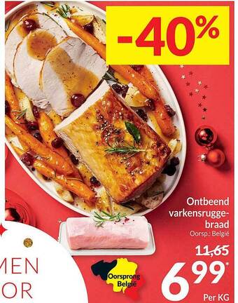 Intermarché Ontbeend varkensruggebraad aanbieding