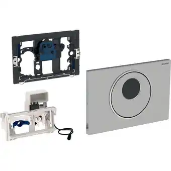 Sawiday Geberit sigma10 wc-besturing met elektronische spoelactivering, netvoeding, 2-toets spoeling24.6x16.4cm rvs geborsteld aanbieding