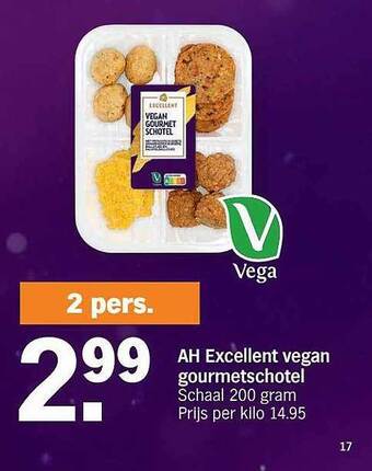 Albert Heijn Ah excellent vegan gourmetschotel aanbieding