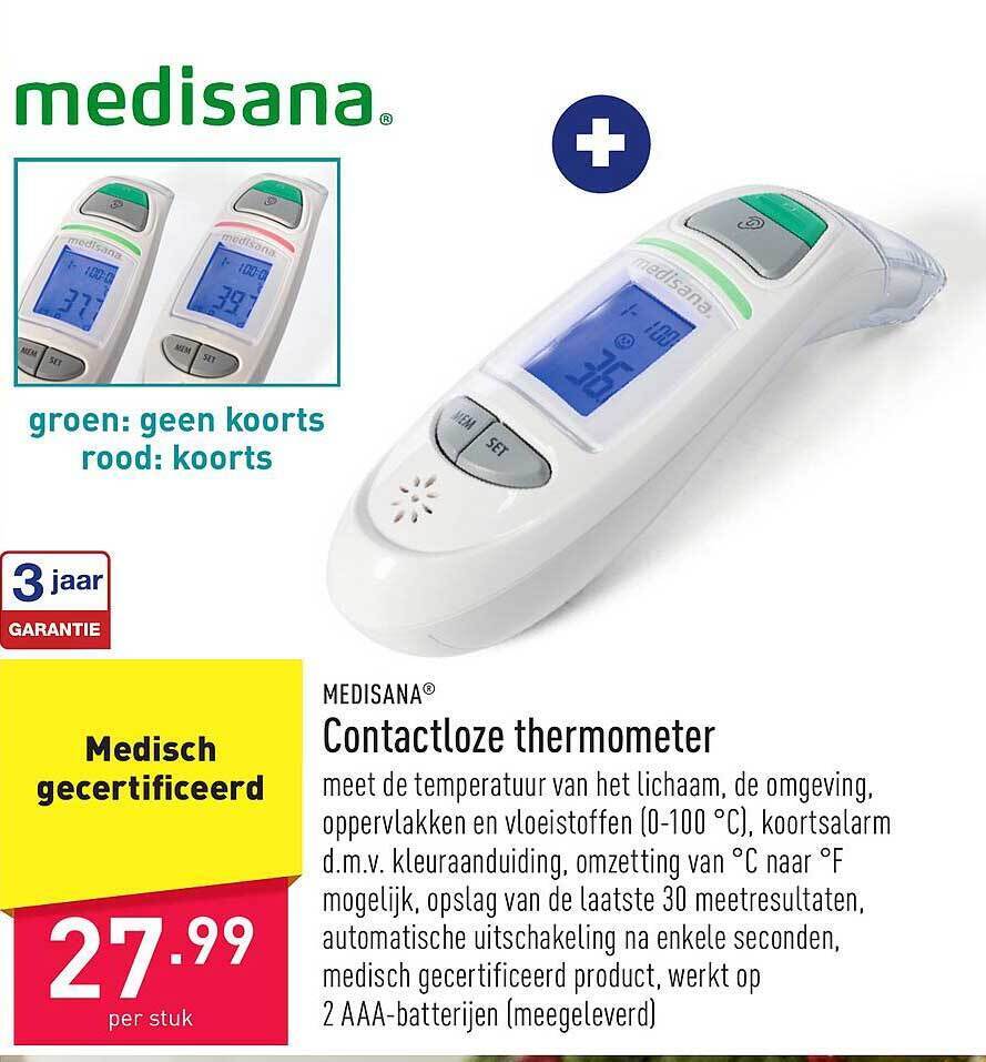 Medisana contactloze thermometer promotie bij ALDI