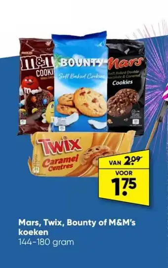 Big Bazar Mars, twix, bounty of m&m's koeken aanbieding