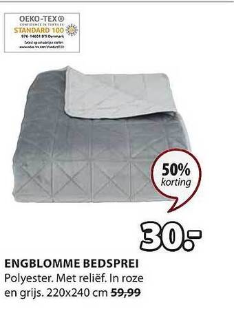 Jysk Engblomme bedsprei aanbieding
