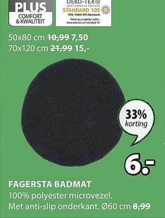 Jysk Fagersta badmat aanbieding