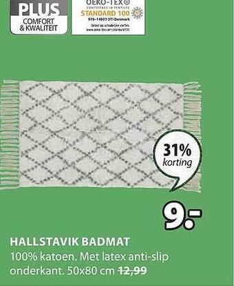 Jysk Hallstavik badmat aanbieding