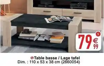 Cora Table basse - lage tafel 110x53x38cm aanbieding