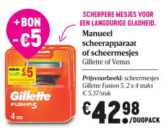 Delhaize Manueel scheerapparat of scheermesjes aanbieding