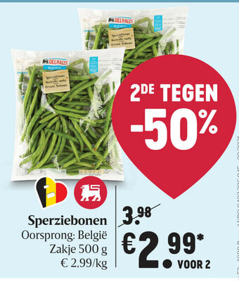 Delhaize Sperziebonen aanbieding
