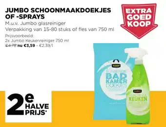 Jumbo Schoonmaakdoekjes of -Sprays