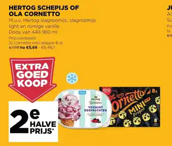 Jumbo Hertog Schepijs of Ola Cornetto aanbieding