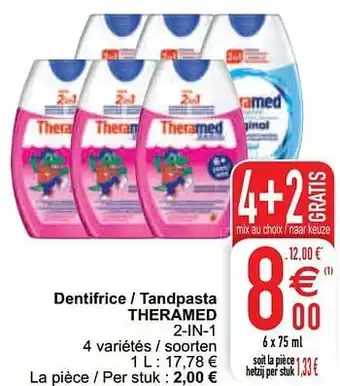 Cora Dentifrice - tandpasta theramed 75ml aanbieding