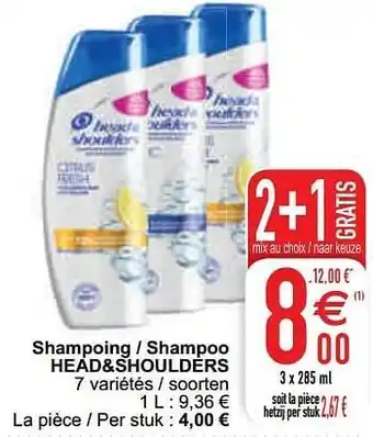 Cora Shampoing - shampoo head+shoulders aanbieding