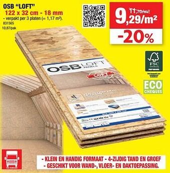 Hubo Osb loft aanbieding