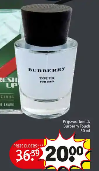 Kruidvat Burberry touch 50 ml aanbieding