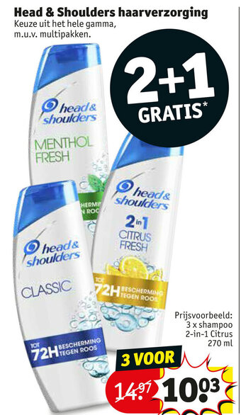 Kruidvat Head & shoulders haarverzorging aanbieding