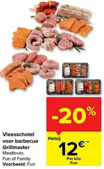 Carrefour Market Vleesschotel voor barbecue grillmaster fun aanbieding