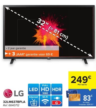 Carrefour LG 32LM637BPLA aanbieding