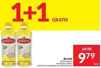 Intermarché Bertolli olijfolie classico aanbieding