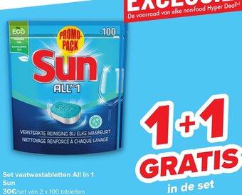 Carrefour Set vaatwastabletten All in 1 Sun aanbieding
