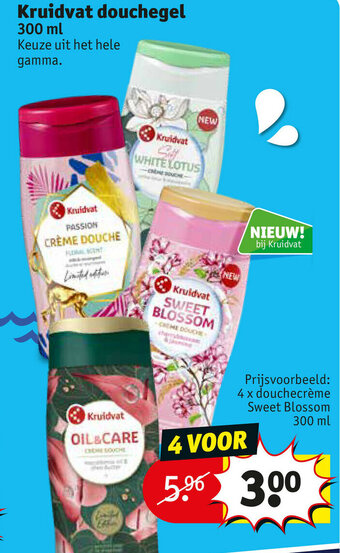 Kruidvat Kruidvat douchegel 300 ml aanbieding