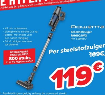 Carrefour Rowenta Steelstofzuiger RH6921WO aanbieding