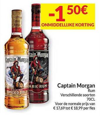 Intermarché Captain morgan rum aanbieding