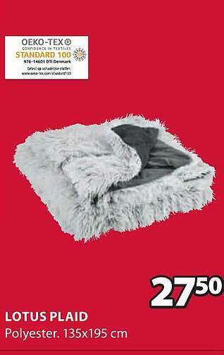 Jysk Lotus plaid aanbieding
