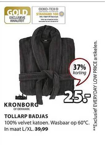Jysk Tollarp badjas aanbieding