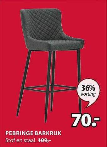 Jysk Pebringe barkruk aanbieding