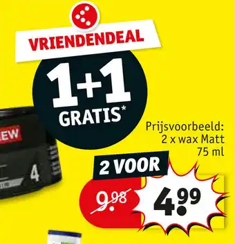 Kruidvat 2 x wax matt 75 ml aanbieding