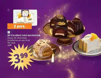 Albert Heijn Ah excellent mini-kerststronk aanbieding