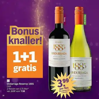Albert Heijn Undurraga reserva 1885 aanbieding