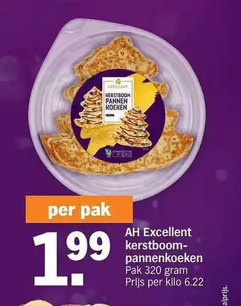 Albert Heijn Ah excellent kerstboompannenkoeken aanbieding