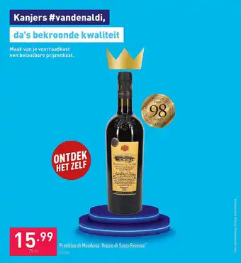ALDI Primitivo di manduria ronco di sassi riserva aanbieding