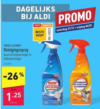 ALDI Twido cleaning reinigingsspray aanbieding